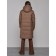 Coat insulated winter female, size 50, brown color