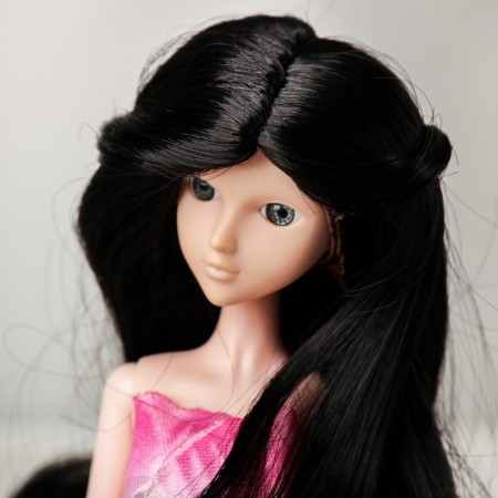 Hair for dolls "wavy with a tail" is small, color 2V