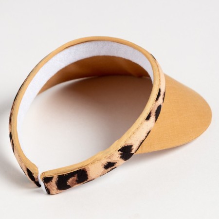 Feminine visor Minaku "Leopard" Brown color, rr 56-58-3