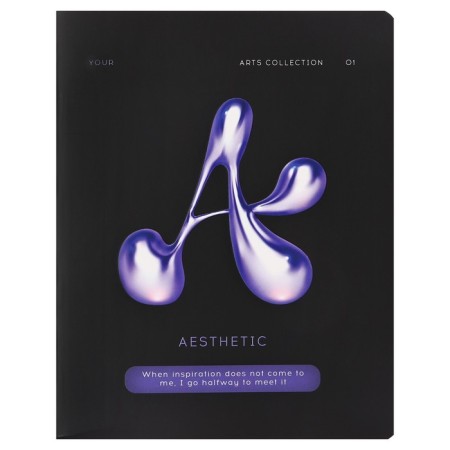 A notebook of 96 sheets in the Code "Collection of Arts", cover coated cardboard, matte lamination, congregre, block 60 g/m2, mix-4