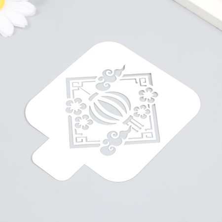 Plastic stencil "Decoration" 9x9 cm-1