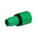 Connector for a miracle helmet, 10 mm, fast-seal connection, PP plate, Greengo
