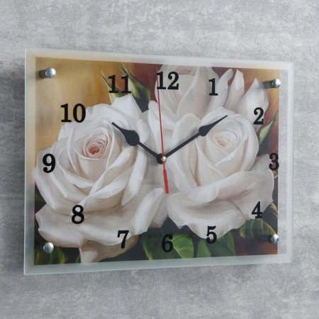 Carty clock is wall, series: flowers, "flowers", 25x35 cm-1