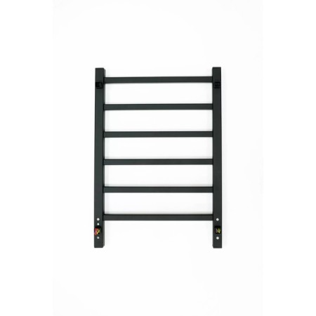 Electric towel Grois Alex, 400x600 mm, 6 crossbars, lower, black-2