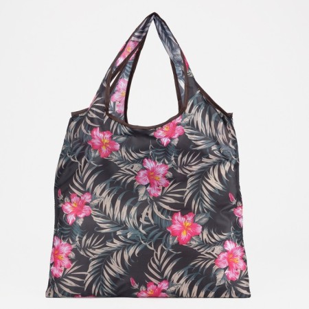 Household bag without fastener, black/pink color-1