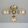 Ceiling chandelier CITILUX “Tommy” CL102133, 46x46x23.5 cm, 3x40W, E14, brown color
