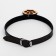 Decorative leather collar with a pendant-varnish (tree), 34 x 1 cm, mix of flowers