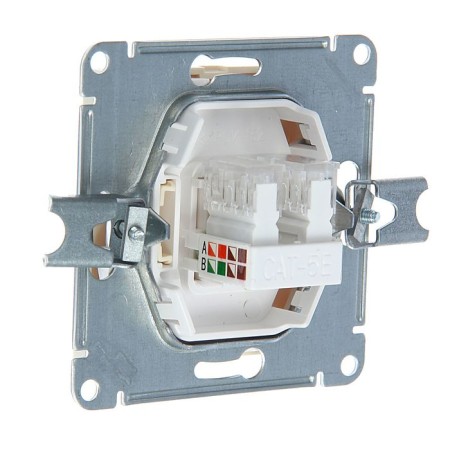 Computer socket "W59" Sche RSI-152K5E-2-86, RJ45, single, hidden, beige color-1