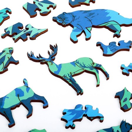Wooden figured puzzle "Forest Riddles", black box-5