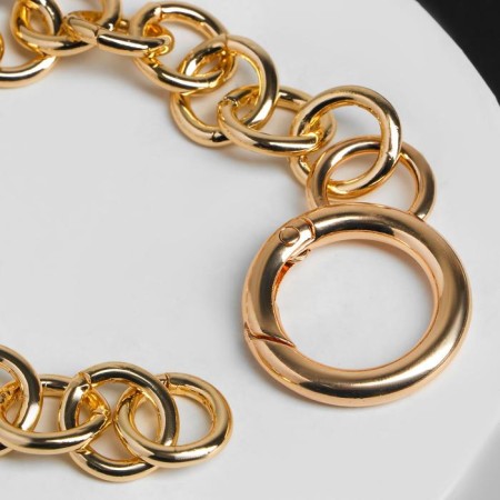 Bracelet "Chain" parallel rings, color gold, l = 23-1