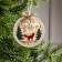 Christmas tree toy "Ball with a fox", from batteries, a glow of warm white