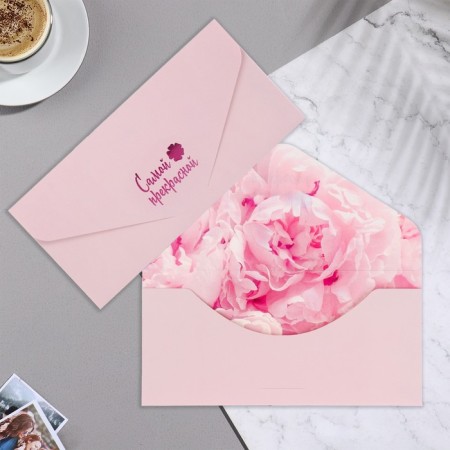 The envelope for the money is "the most beautiful!" Soft Tach, embossing, 9x19 cm