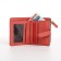 Women's wallet on the button, pink color