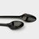 A spoon of a teaspoon plastic disposable black "standard", 12.5 cm