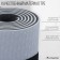 Fitness and yoga mat, 183x61x0.6 cm, gray/black color