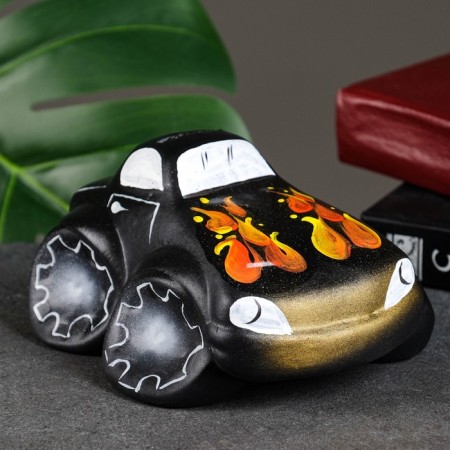 Piggy bank "Car" Black, 9x15cm