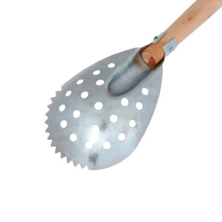 Sabbath 39 cm, metal base elongated with teeth, wooden handle-3