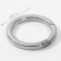 Carabin ring is flat, d = 38/48 mm, thickness - 5 mm, 5 pcs, silver color