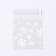 BOPP package with sticky tape, "snowflakes", 7 x 7+3cm