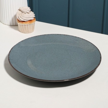 Plate "Pearl", d = 27 cm, blue, porcelain-1