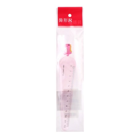 Plastic line 12 cm "dinosaurus", pink-3