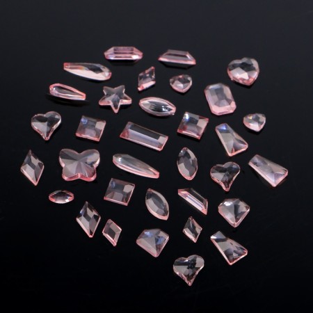 Decorative elements for decor, voluminous, translucent/pale pink color-1