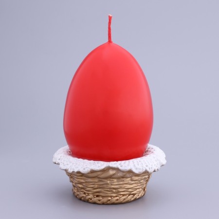 Decorative candle "Easter egg in a basket"-3