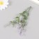 Artificial plant for creativity "Ficus leaves" set 6 pcs purple tips 12 cm