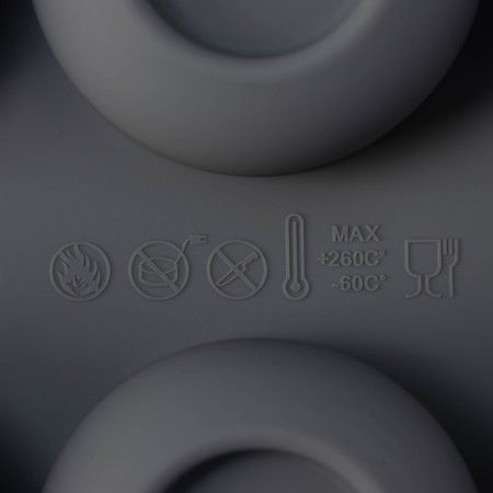 Form for baking and mousse desserts Konfinetta "FOLD", silicone, 28.8 × 17.1 × 2.6 cm, 12 cells (4.2 × 2.5 cm), color gray color-5