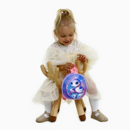 New Year's Baby backpack "Magic Snake", plush, purple color, for the New Year-8
