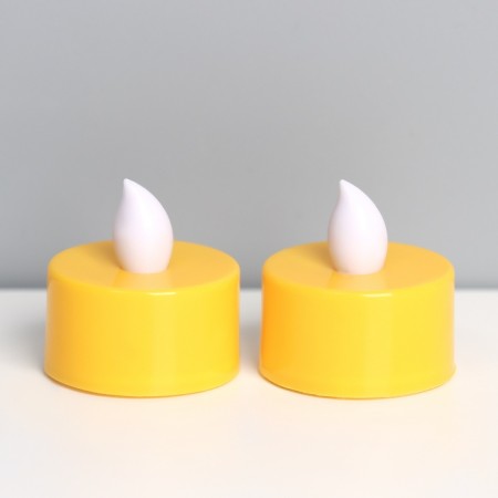 LED candles, nightlights Led Risalux "For wonderful moments!" set 2 pcs., yellow, rgb, 3.5 × 3.5 × 4 cm-1