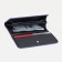 Women's wallet on the button, blue color