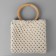 Handles for the bag are wooden, wicker, d = 10.2 / 12.5 cm, 2 pcs, beige color