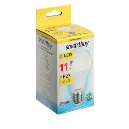 Smartbuy, A60, E27, 11 W, 3000 K, warm white light-2