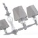 Wall lamp 6x60W E27, size 16x27.5x27.5 cm