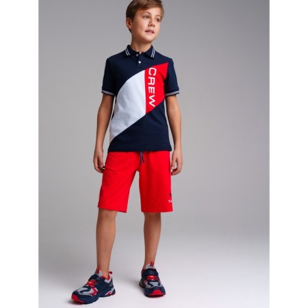 Polo for the boy PlayToday yacht, height 176 cm, dark blue color-1