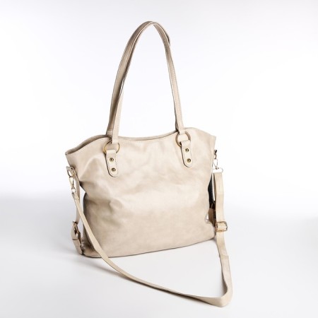 Zipper bag with lightning, beige color-1