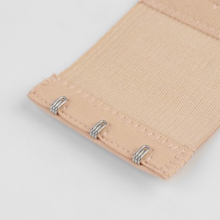 Brutter's-extension fastener, 3 rows 3 hooks, 5 × 10.5 cm, 3 pcs, beige color-1