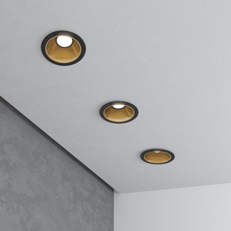 Introduced LED LED Elektrostandard, Osti, 85x85x78 mm, 8W, LED, 650LM, 4200K, black color, gold-1