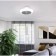 Ceiling fan with Sayulita lamp, 3x8.5W, LED, plastic, white, gray, acrylic, milk