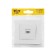 Sobck Single Single Tot Glossy Glass, Hidden, Glass, White