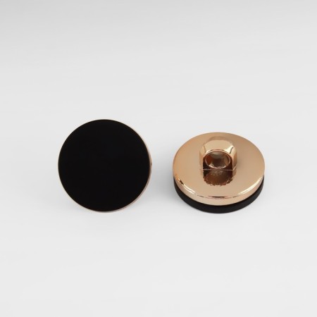 A set of plastic buttons on the leg, d = 15 mm, 10 pcs, matte, black color-2