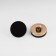 A set of plastic buttons on the leg, d = 15 mm, 10 pcs, matte, black color