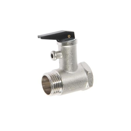 Zein safety valve, for a water heater, 1/2 ", with a trigger, brass, nickel.-1
