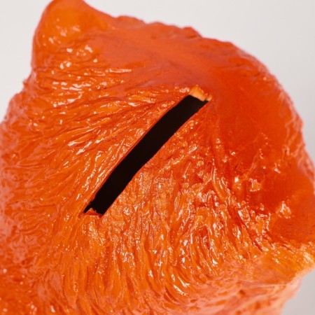 Piggy bank "Small kitten" red, 16x12cm-4