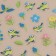 Nail stickers "Ticks and flowers", voluminous, blue/yellow/green color