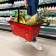 Basket-body on 4 wheels are plastic, 28 liters, with 2 plastic handles, red color