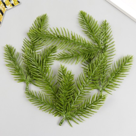 Decor for creativity "Triple fir branch" light green 15.5 cm-2