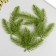 Decor for creativity "Triple fir branch" light green 15.5 cm