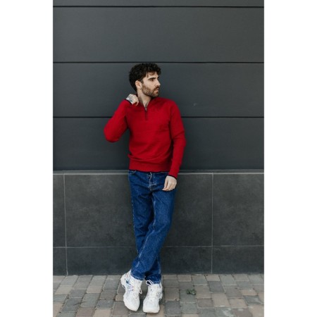 Jumper male ise, size 46, red color-1